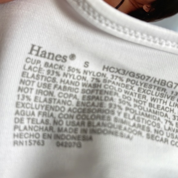 Hanes women’s XTemp convertible straps White perfect coverage wire free bra Sz S - Picture 7 of 9